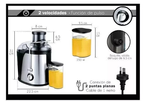 Extractor de Jugos Frutas & Verduras🥕