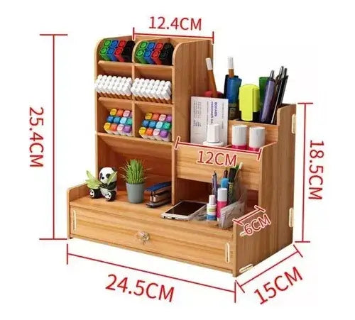 Organizador Escritorio Madera Ecológica