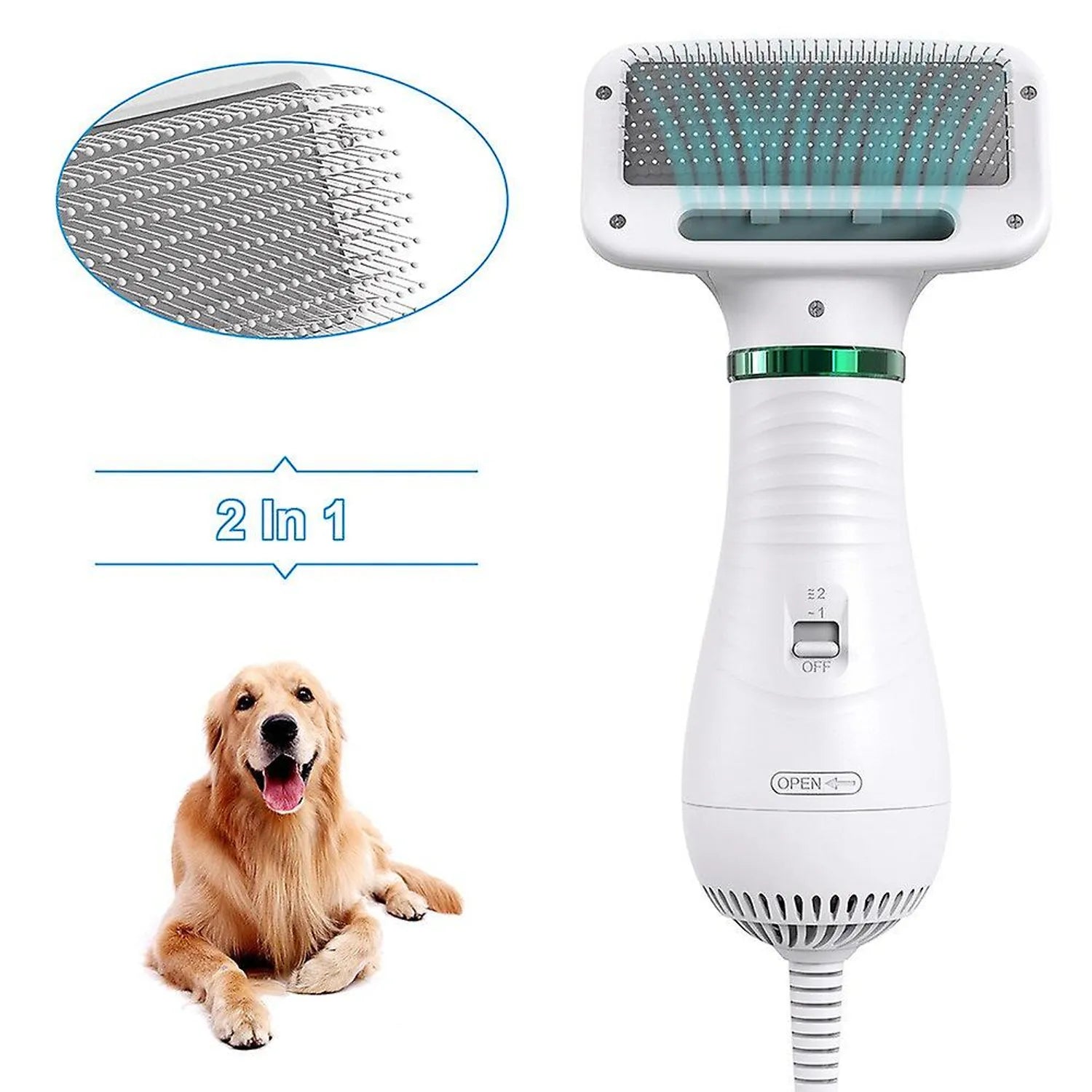Secador de pelo mascotas 2 en 1